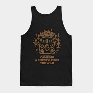 Camping Quote - Camping a lifestyle for the wild Tank Top